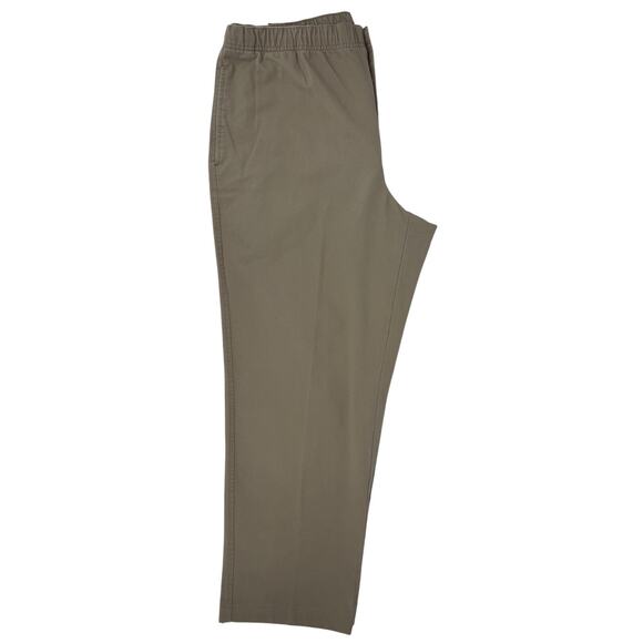 Lands' End Men's Traditional Fit Pants Flat Front Tan Large (36 / 38) Chino NWT - Picture 5 of 14